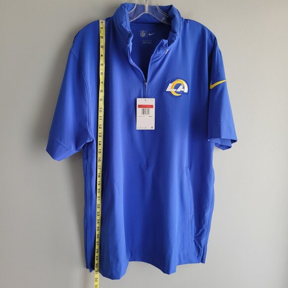 NWT Nike Los Angeles Rams On Field Short Sleeve Windbreaker Size L - Picture 12 of 15